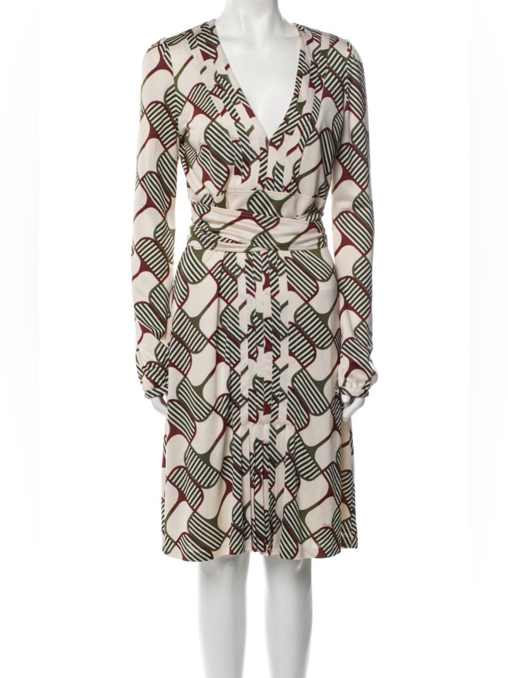 GUCCI Knee-Length Silk Wrap Dress